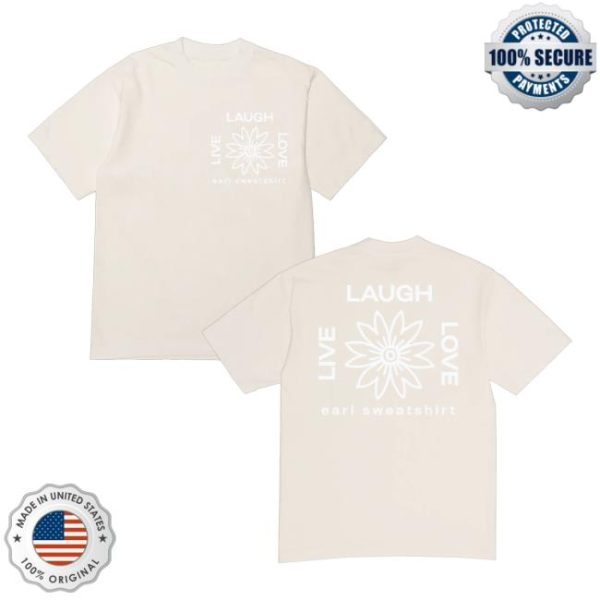 Earl Sweatshirt Merch Store Lll Flower Logo Cream Tee