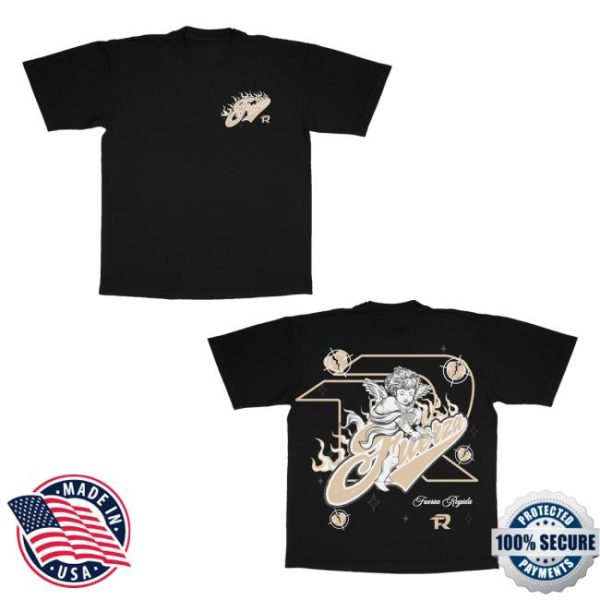 Fuerza Regida Merch Store Angel Caido Black Ss Tee