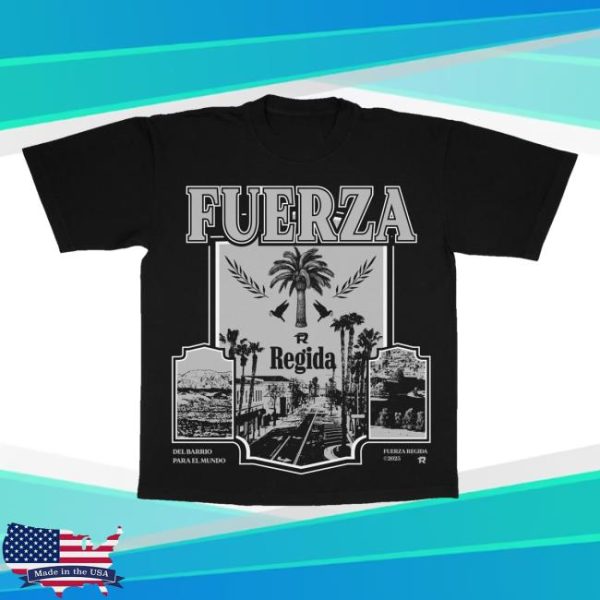Fuerza Regida Merch Store Barrio Black Ss Tee