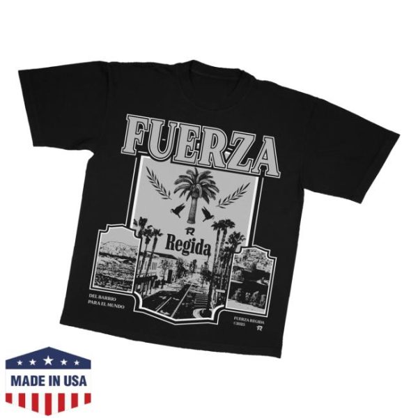 Fuerza Regida Merch Store Barrio Black Ss Tee