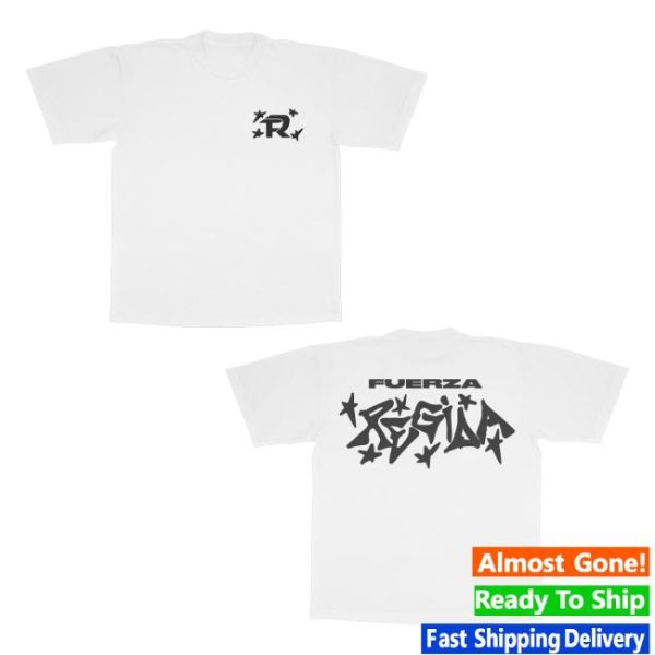 Fuerza Regida Merch Store Estrella Fr White Ss Tee