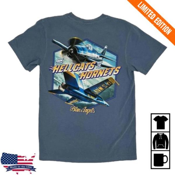 Naval Aviation Store Merch Blue Angels Hellcats To Hornets Tee