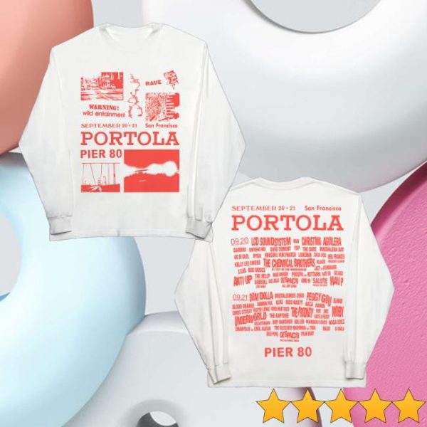 Portola Merch Store Warning Longsleeve Lineup Tee