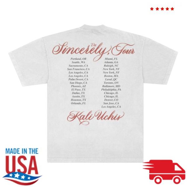Kali Uchis Store Merch Shop Sincerely Tour Envelope Tee White
