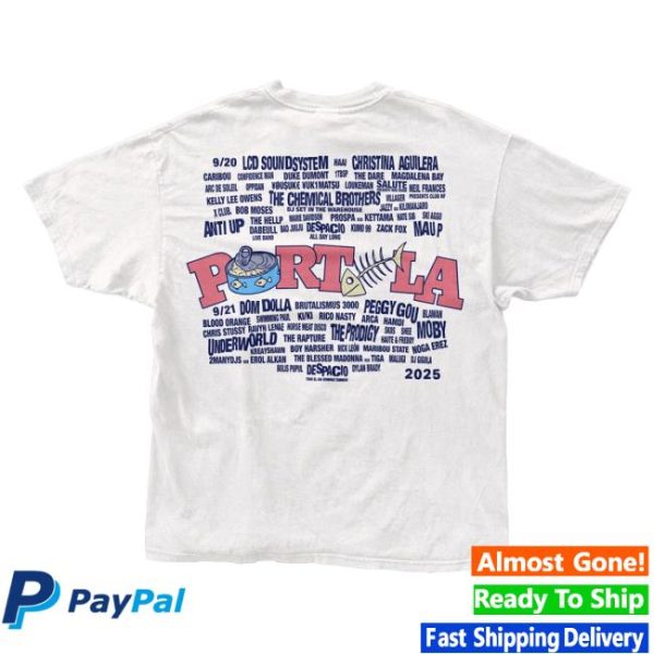 Portola Merch Store Dumpster Disco Lineup Tee