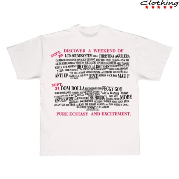 Portola Merch Store Pure Ecstasy Lineup Tee
