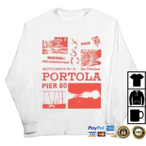 Portola Merch Store Warning Longsleeve Lineup Tee