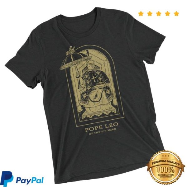 Dirty Coast Store Merch Pope Leo Of The 7Th Ward Black & Gold Shirt