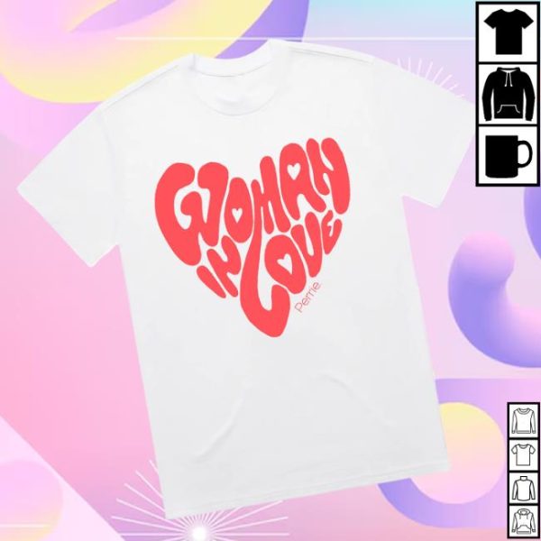 Perrie Official Store Merch Woman In Love White T-Shirt
