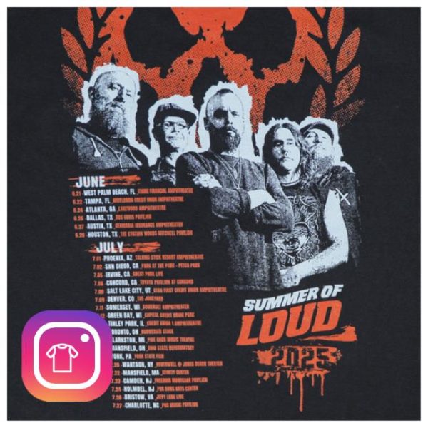 Killswitch Engage Store Merch Summer Of Loud 2025 Tour T-Shirt