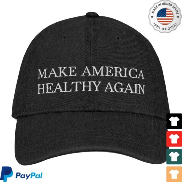 Mahaaction Store Merch Make America Healthy Again Embroidered Denim Hat