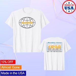 Oasis Merch Store Oasis Amazon Exclusive All Around The World 1997 White T-Shirt