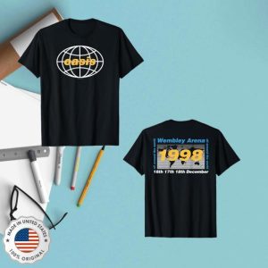 Oasis merch store Oasis Amazon Exclusive All Around The World 1997 Black T-Shirt