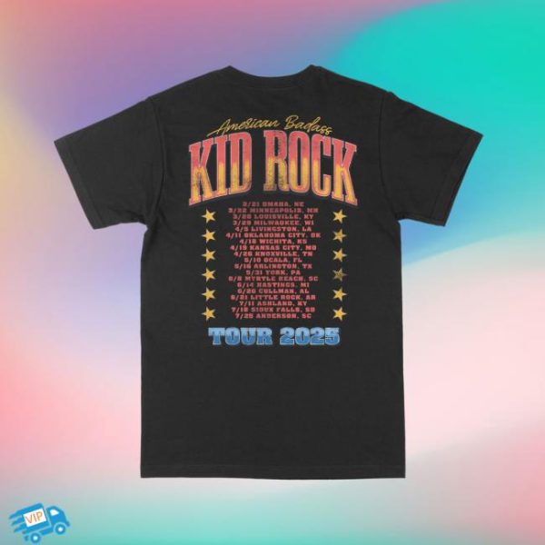 Kid Rock Store Merch America Photo Flag Tour Tee