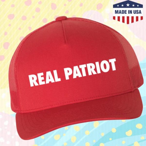 Gavinnewsom Store Merch Real Patriot Hat Red Trucker Cap
