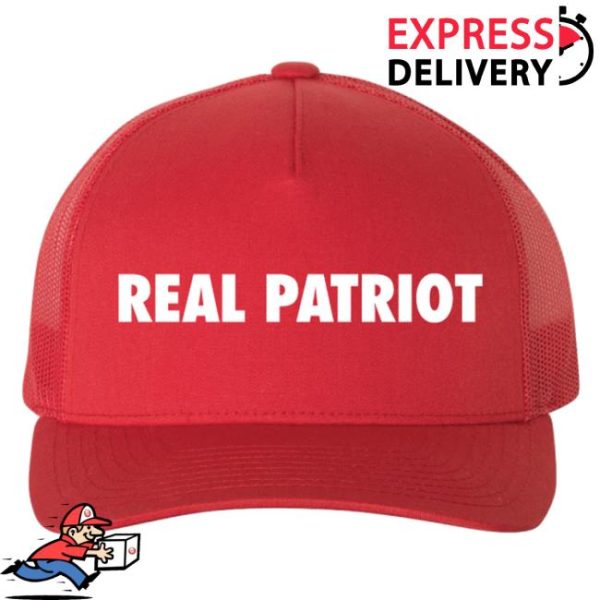 Gavinnewsom Store Merch Real Patriot Hat Red Trucker Cap