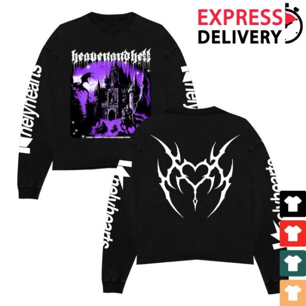 Lonely Hearts Club Merch Store Scenes From Hell Cropped Crewneck Sweatshirt
