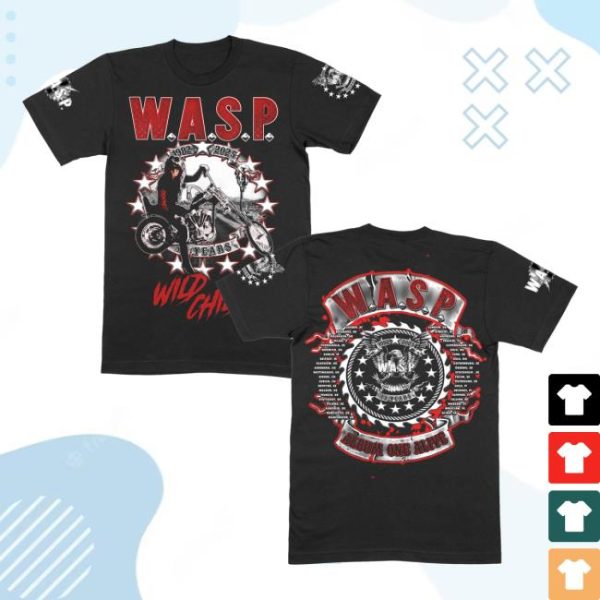 Wasp Mfl Stores Merch Wild Child World Tour 2025 Official Black Tour T-Shirt