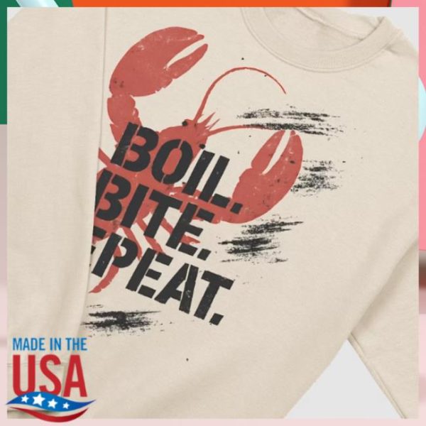 Lobster Merch Store Shop Boil. Bite. Repeat. Sweatshirt