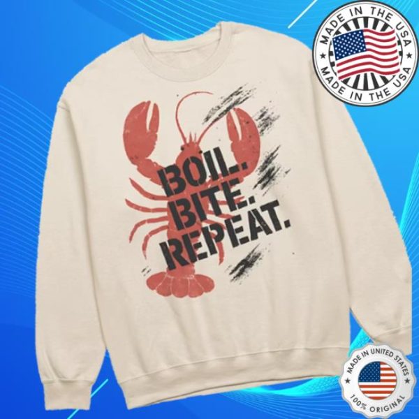 Lobster Merch Store Shop Boil. Bite. Repeat. Sweatshirt