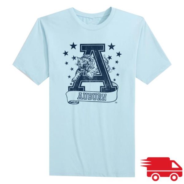 Jnj Apparel Store Merch 90S Auburn Stars T-Shirt