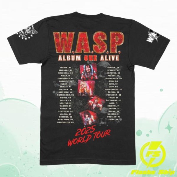 Mfl Stores Merch Album One Alive Band World Tour 2025 Official Black T-Shirt