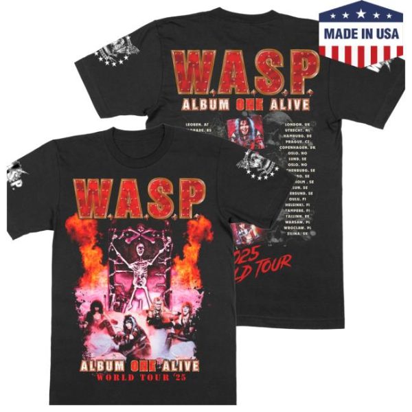 Mfl Stores Merch Album One Alive Band World Tour 2025 Official Black T-Shirt