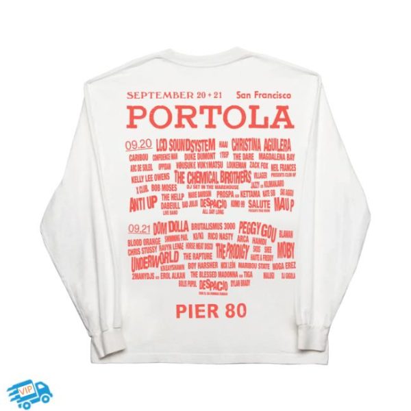 Portola Music Festival Store Merch Warning Longsleeve Lineup Tee
