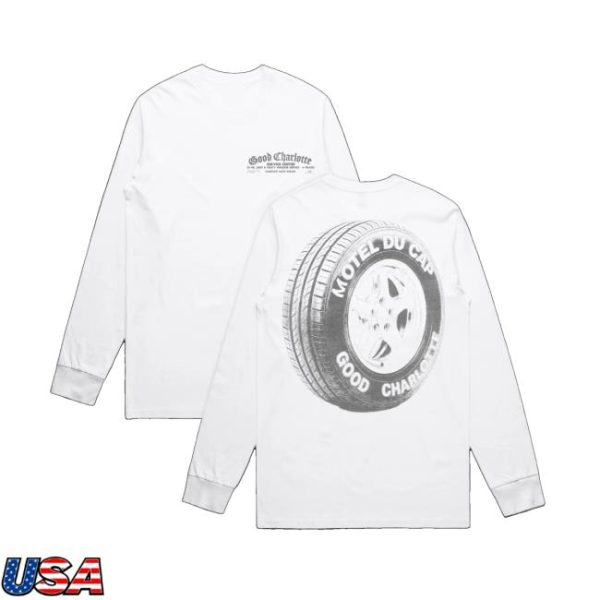 Good Charlotte Merch Store Motel Du Cap Service Center Tire Long Sleeve T-Shirt