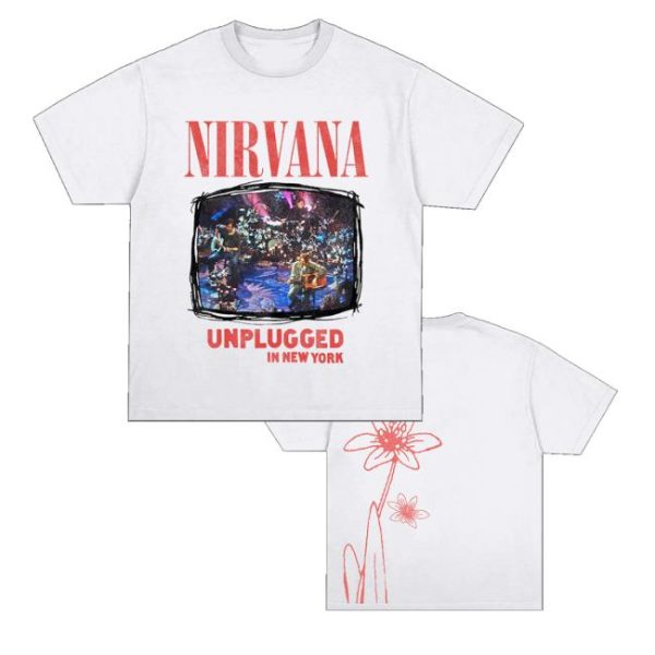 Nirvana Merch Store Unplugged In New York Flower Tee