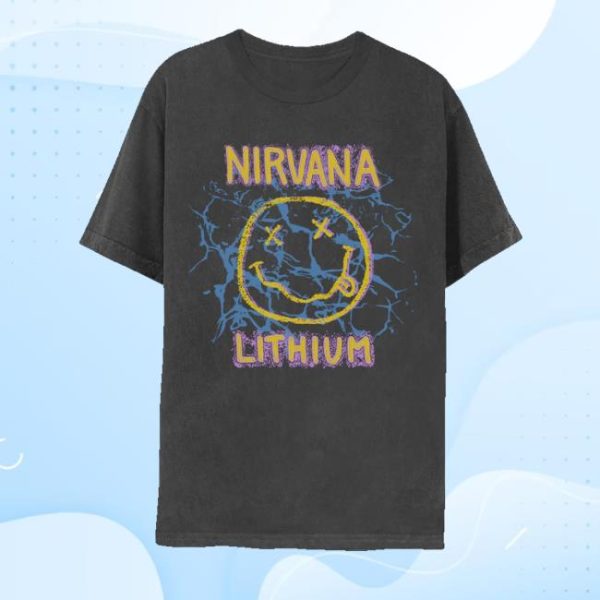 Nirvana Merch Store Lithium Smiley Tee