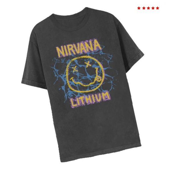 Nirvana Merch Store Lithium Smiley Tee