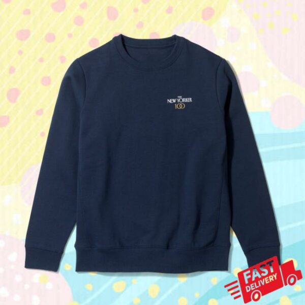 The New Yorker Store Merch The 100Th Anniversary In Navy Crewneck