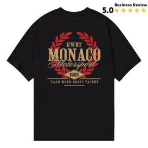 Hwbt Store Merch Monaco Oversized Black T-Shirt