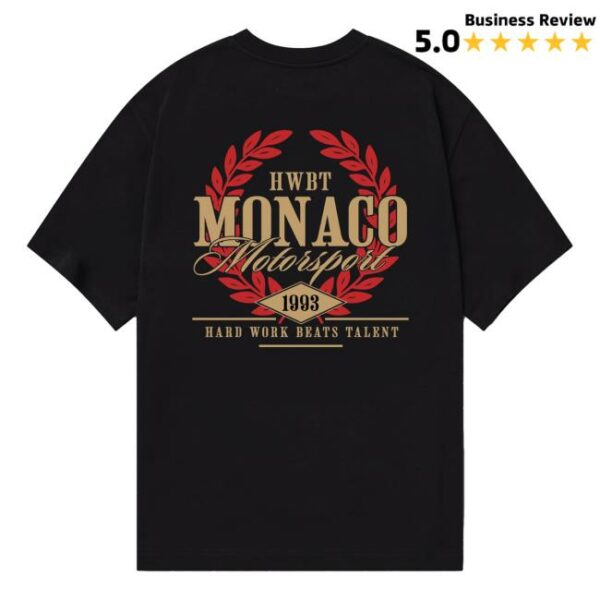 Hwbt Store Merch Monaco Oversized Black T-Shirt