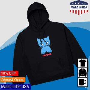 Lofi Store Merch Cat Pullover Black Hoodie