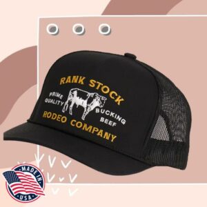 Cavender’s Store Merch Hooey Black Rank Stock Rodeo Co Patch Mesh Snapback Cap