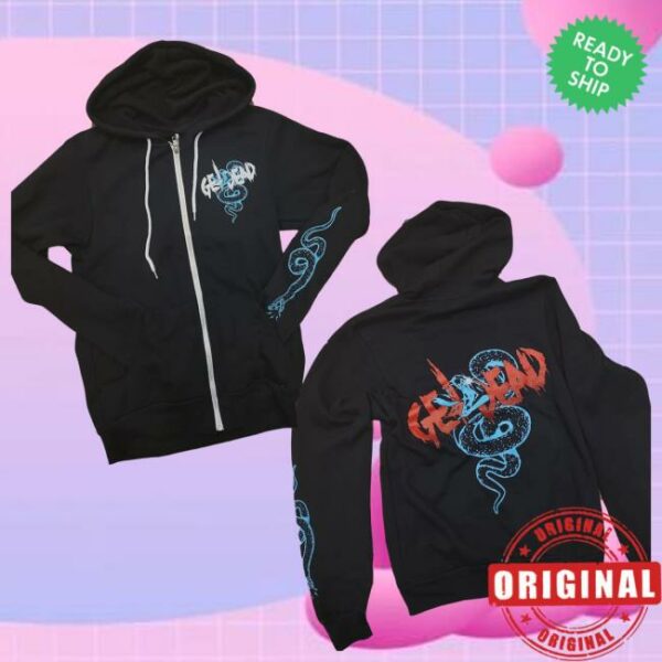 Stupid Rad Merch Store Get Dead Snake Zip Up Hoodie