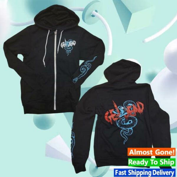 Stupid Rad Merch Store Get Dead Snake Zip Up Hoodie