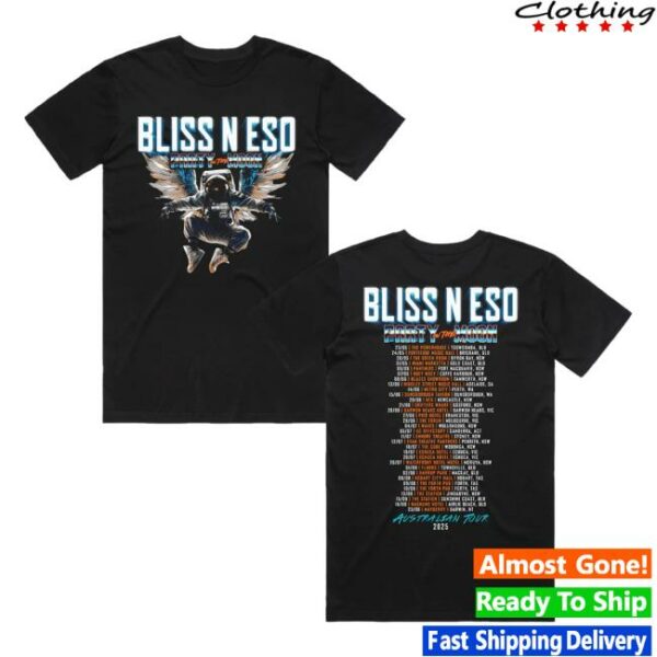 Bliss N Eso Merch Store Party On The Moon Tour Black Tshirt