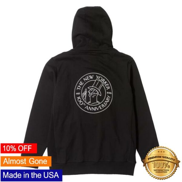 New Yorker Merch Store The 100Th Anniversary Hoodie In Black