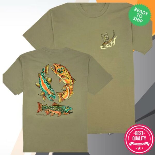 Crooked Creek Holler Store Merch Triple Trout Vol Ii Tee