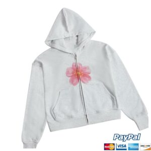 Mandy Merch Store Gray Zip-Up Sweater