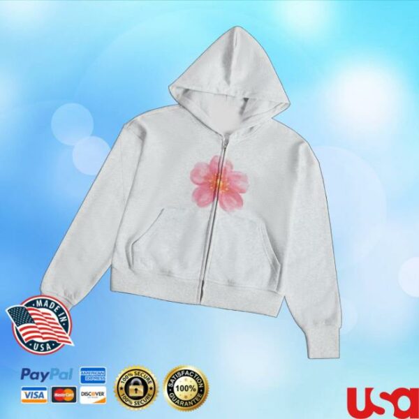Mandys Merch Store Gray Zip-Up Hoodie