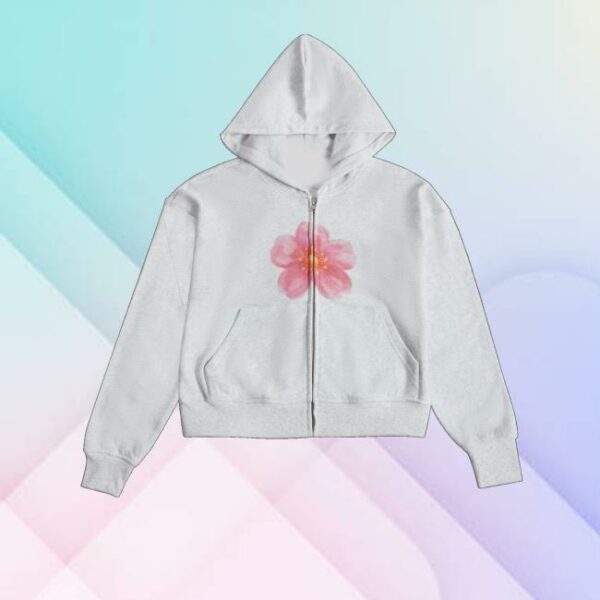 Mandys Merch Store Gray Zip-Up Hoodie