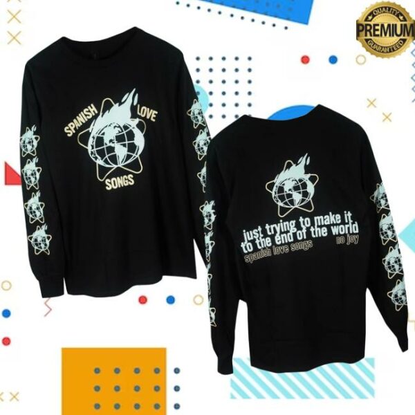 Pure Noise Store Merch Spanish Love Songs End Of The World Black Long Sleeve