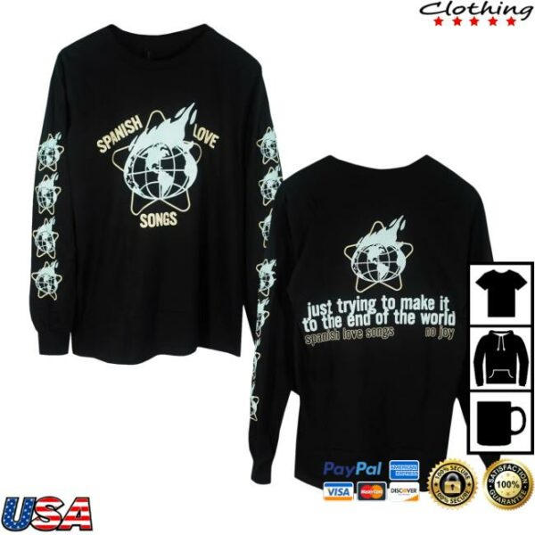 Pure Noise Store Merch Spanish Love Songs End Of The World Black Long Sleeve