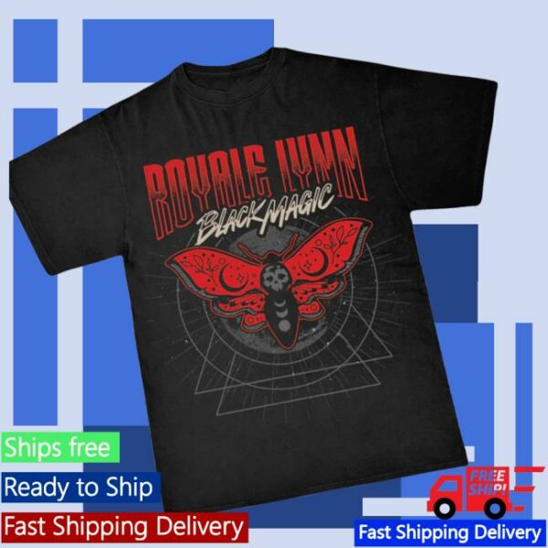 Royale Lynn Music Store Merch Moth Black Tee