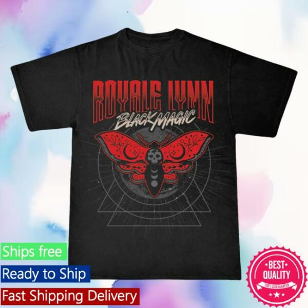Royale Lynn Music Store Merch Moth Black Tee