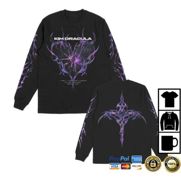 Kim Dracula Store Merch Purple Heart Long Sleeve